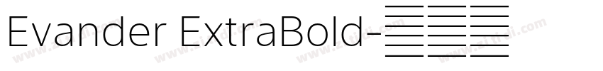 Evander ExtraBold字体转换